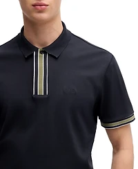 Boss by Hugo Men's Interlock-Cotton Contrast Tipping Polo