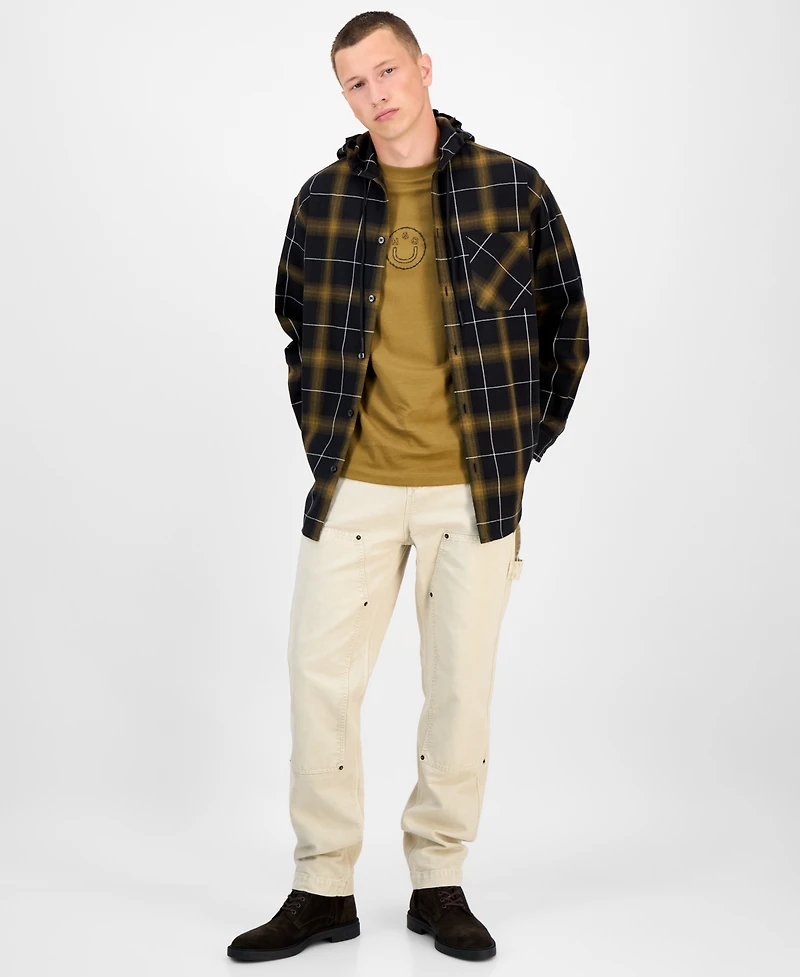 Hugo By Boss Men's Ebhood Cotton Plaid Hooded Shirt