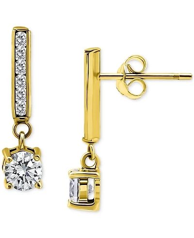 Giani Bernini Cubic Zirconia Bar Drop Earrings Sterling Silver, Macy's Exclusive