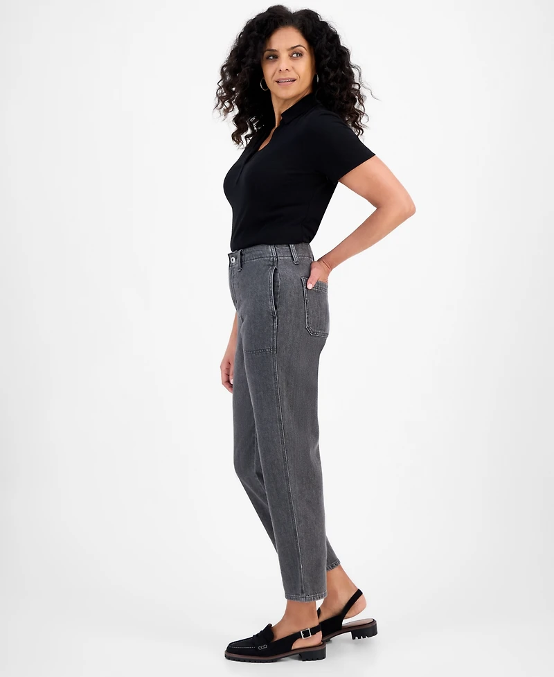 Style & Co Women's Mid-Rise Relaxed Straight-Leg Jeans, Macy's Exclusive