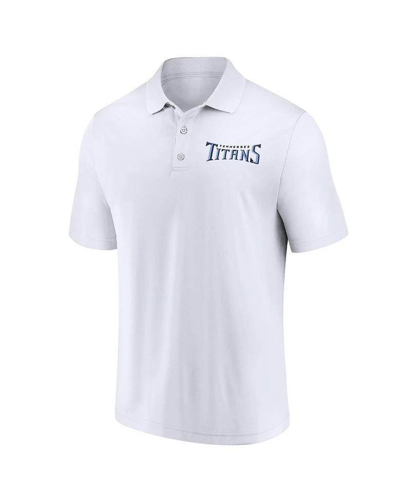Fanatics Men's White Tennessee Titans Lockup Polo Shirt