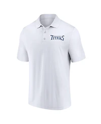 Fanatics Men's White Tennessee Titans Lockup Polo Shirt