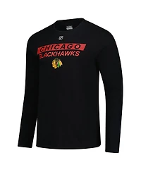 Fanatics Men's Black Chicago Blackhawks Authentic Pro Primary Logo Long Sleeve T-Shirt