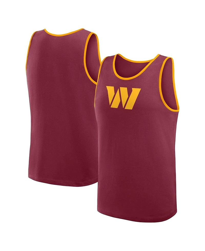 Logo Athletic Men's Burgundy Washington Commanders Unmatched Success Tank Top