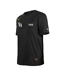New Era x Felt Men's Black Tampa Bay Rays T-Shirt