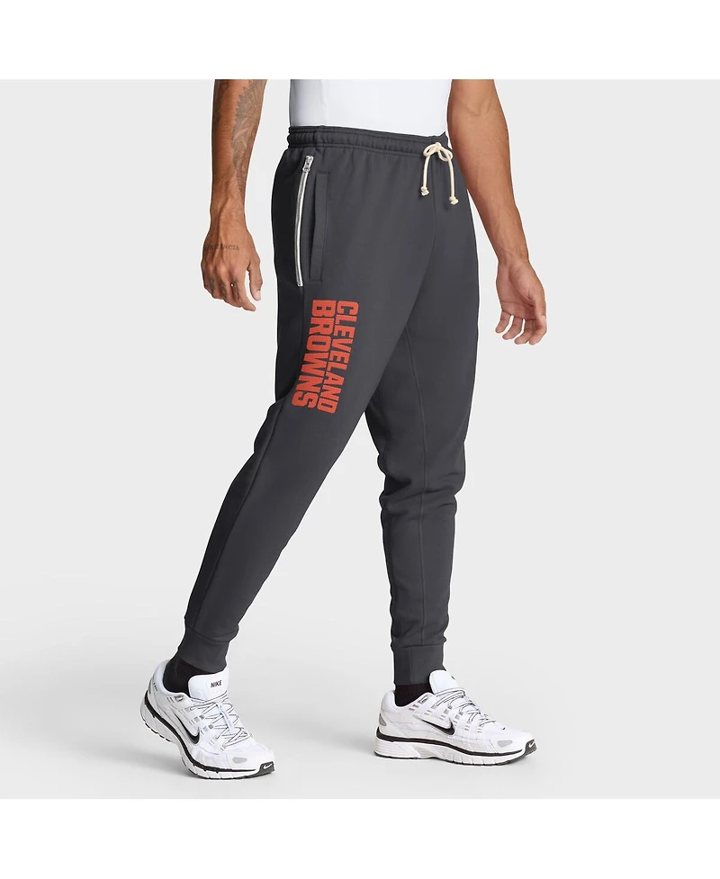 Nike Men's Anthracite Cleveland Browns Sideline Ground Game Performance Taper Pants
