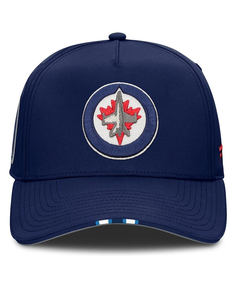 Fanatics Men's Navy Winnipeg Jets 2025 Nhl Draft Authentic Pro On-Stage Podium A-Frame Adjustable Hat