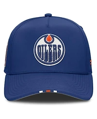 Fanatics Men's Royal Edmonton Oilers 2025 Nhl Draft Authentic Pro On-Stage Podium A-Frame Adjustable Hat