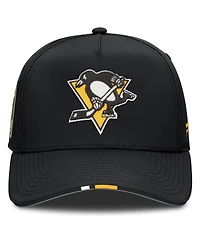 Fanatics Men's Black Pittsburgh Penguins 2025 Nhl Draft Authentic Pro On-Stage Podium A-Frame Adjustable Hat
