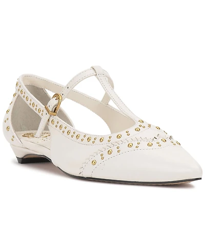 Vince Camuto Women's Valkie Studded T-Strap Micro-Heel Mary-Jane Flats