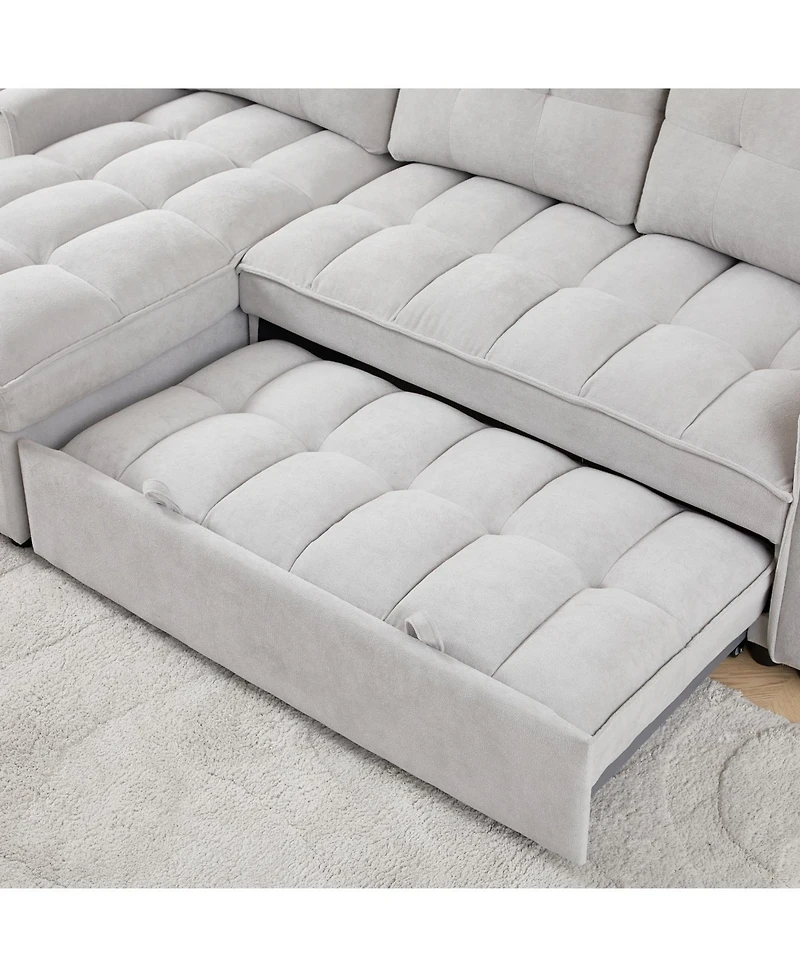 Streamdale Furniture Mh 78.75" Reclining Pull-Out Sectional Sofa