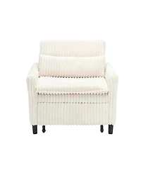 Streamdale Furniture Beige Small Space Sofa Bed with Pillow