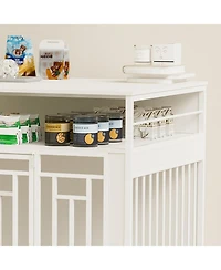 Streamdale Furniture 43" Dog Crate Furniture with Storage White