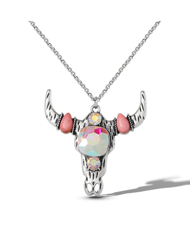 Jessica Simpson Layered Southwestern Horn Pendant and Beaded Necklace Set