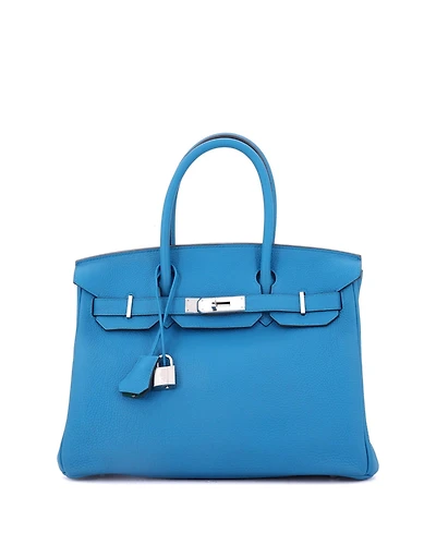 Pre-Owned Hermes Birkin 30 Handbag Verso Togo with Palladium Hardware