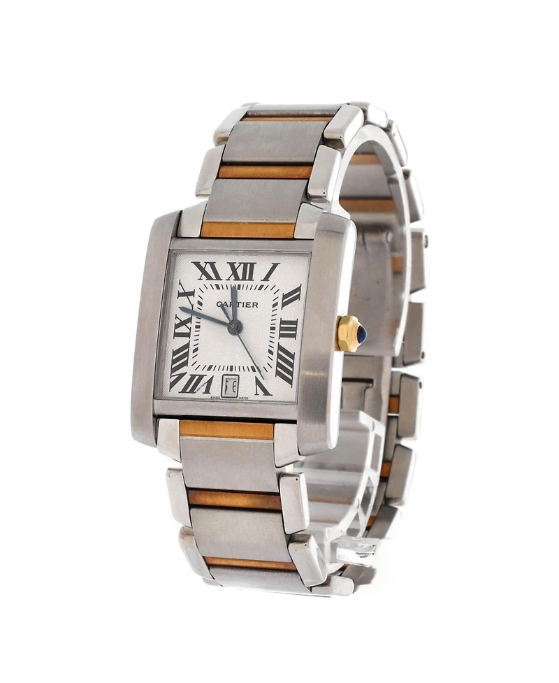 Pre-Owned Cartier Tank Francaise Automatic Watch in Stainless Steel and Gold 28mm