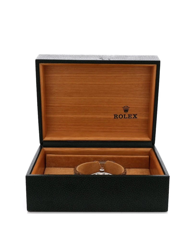Pre-Owned Rolex Oyster Perpetual Datejust Automatic Watch in Stainless Steel and White Gold with Diamond Markers 26mm