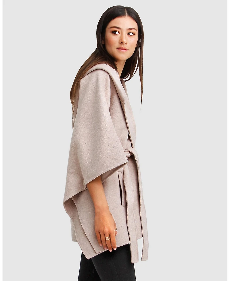 Belle & Bloom Women's Jackson Landing Wool Blend Cape Coat
