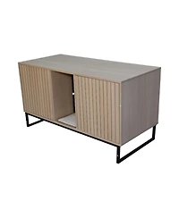 Streamdale Furniture Modern Wooden Cat House with Scratching Mat - 47.64" x 21.46" x 25.98" 76.4 lbs