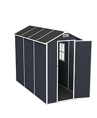 Streamdale Furniture 4x8 Resin Storage Shed - Waterproof Uv Proof Dark Gray