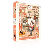 New York Puzzle Company Cozy Night In 500 Piece Puzzle
