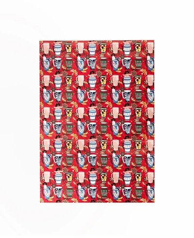 Black Paper Party Holly Mug Gift Wrap