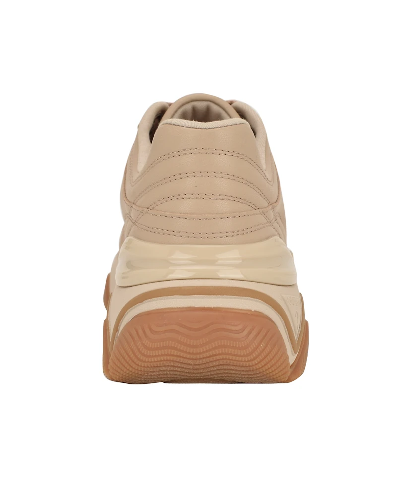 Guess Women's Moeann Triangle G Logo Chunky Lace-Up Sneakers