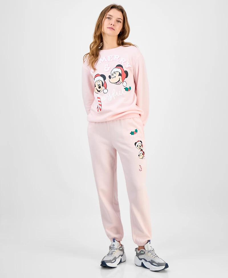 Disney Juniors' Merry & Joyful Crewneck Sweatshirt