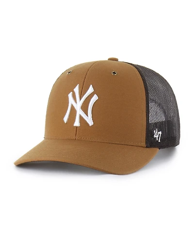Carhartt X '47 Brand Men's Brown New York Yankees Trucker Adjustable Hat