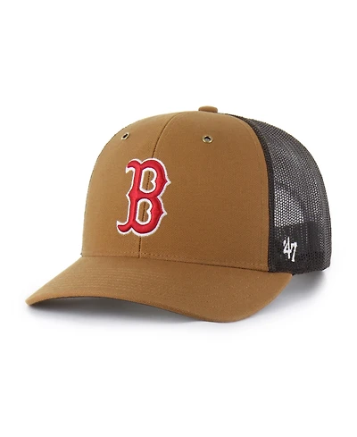 Carhartt X '47 Brand Men's Brown Boston Red Sox Trucker Adjustable Hat