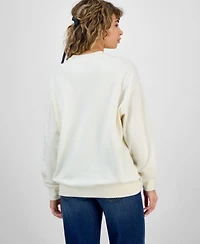 Rebellious One Juniors' Ny-Applique Sweatshirt