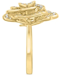 Effy Diamond Rose Flower Statement Ring (5/8 ct. t.w.) in 14k Gold