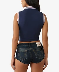 True Religion Women's Sporty Terry Polo Top