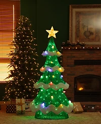 Glitzhome 74.5" Lighted Mesh 3D Christmas Tree