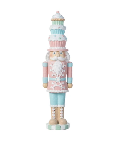Glitzhome 18.25" Resin Christmas Cupcake Nutcracker