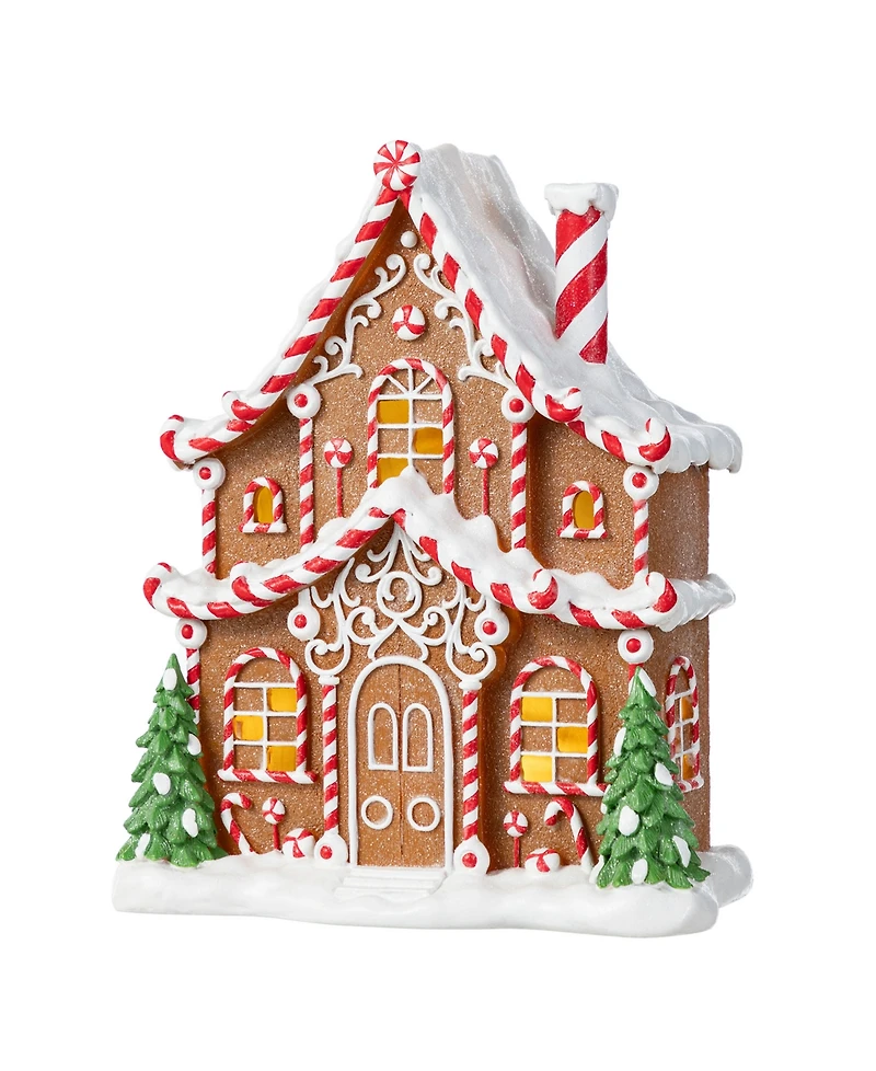 Glitzhome 11.75" Lighted Resin Christmas Village