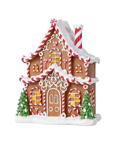 Glitzhome 11.75" Lighted Resin Christmas Village