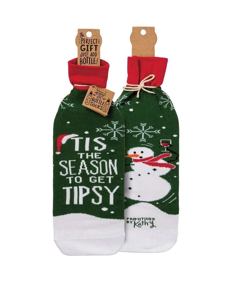 Primitives by Kathy Tis the Season to Get Tipsy Bottle Sock