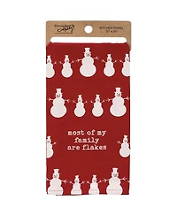 Primitives by Kathy Most of My Family Are Flakes Kitchen Towel