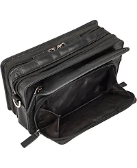 Mancini Men's Buffalo Zippered Organizer Pocket Bag