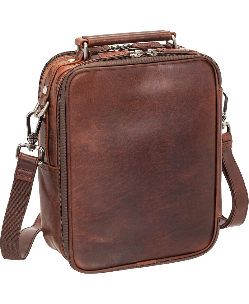 Mancini Men's Buffalo Large Zippered Rear Organizer Bag