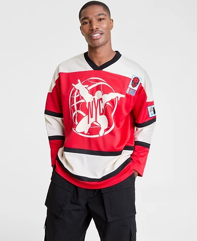Macy's Marvel X Nba Men's Nyc Spiderman Long-Sleeve Jersey, Exclusive