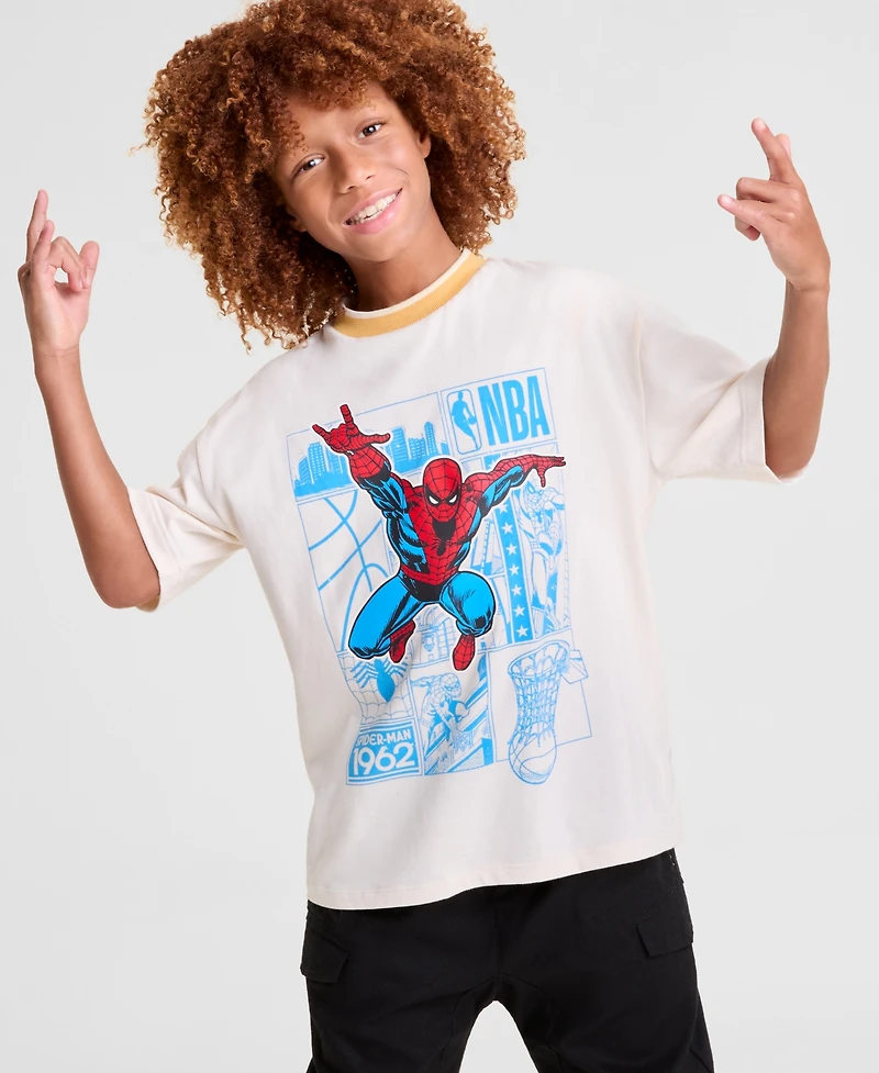Macy's Marvel X Nba Kids Spidey Swings Spider-Man T-Shirt, Exclusive