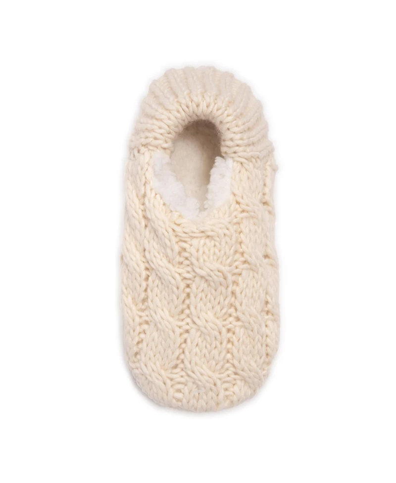 Muk Luks Women's Chunky Ballerina Slipper With Ribbed Heel