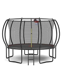 Streamdale Furniture 12FT trampoline Pumpkin- ladder-Black Red
