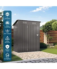 Streamdale Furniture 5x3 Ft Metal Outdoor Storage Shed Gray