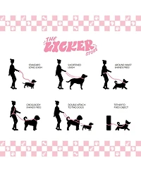 The Licker Store, Luna 8FT Adjustable 6-in-1 Waterproof Hands-Free Leash and Collar with Led Flashlight, Bag Dispenser