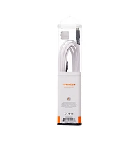 Ventev Flat Usb A to Apple Lightning High Speed Tangle-Free Foot Cable-Gray