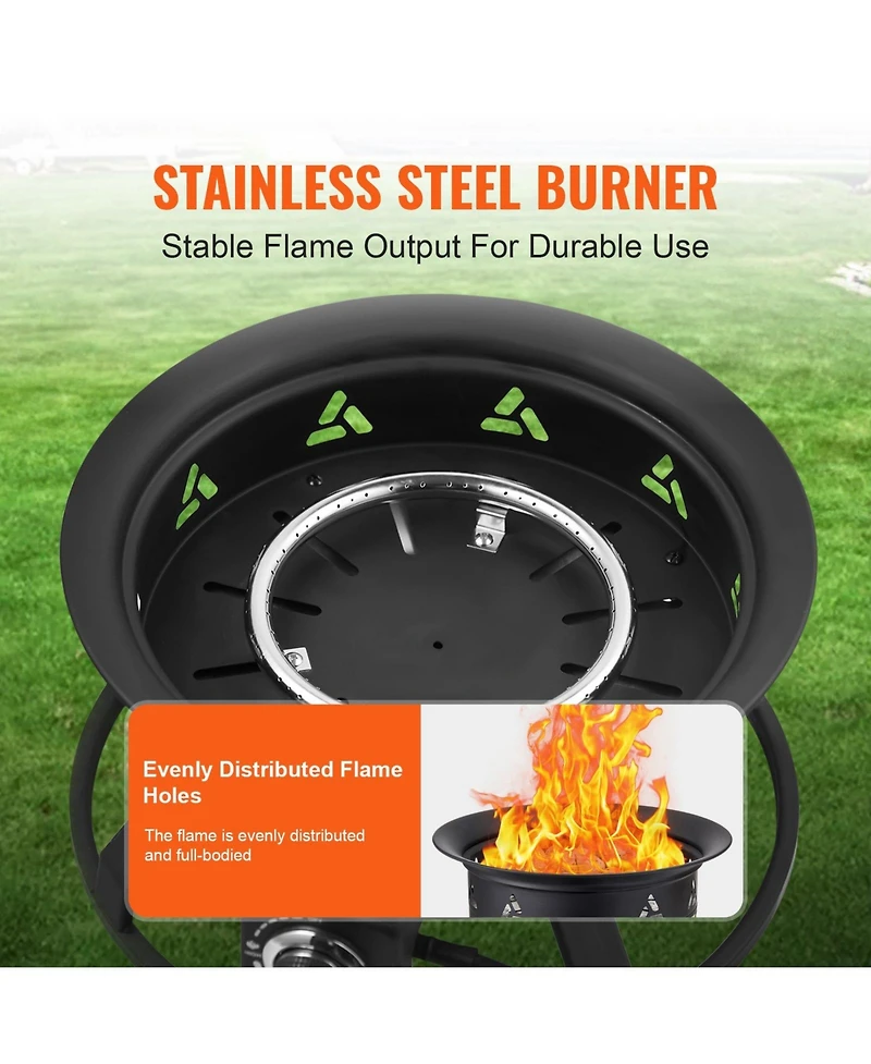 Slickblue Portable Propane Gas Fire Pit for Outdoor Heating – Ideal for Camping, Backyard, and Patio Use
