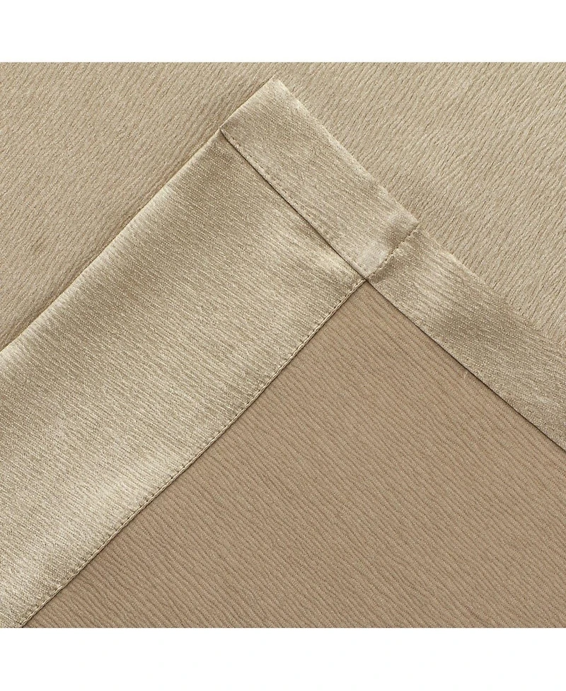 Kate Aurora Ultra Lux Faux Silk Regency Crinkle Rod Pocket Semi Sheer Single Curtain Panel - 52 in. W x 84 L